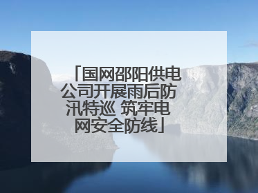 国网邵阳供电公司开展雨后防汛特巡 筑牢电网安全防线