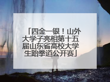 四金一银！山外大学子亮相第十五届山东省高校大学生跆拳道公开赛