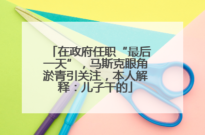 在政府任职“最后一天”，马斯克眼角淤青引关注，本人解释：儿子干的