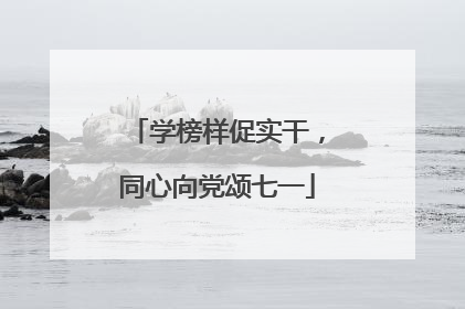 学榜样促实干，同心向党颂七一