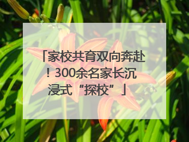 家校共育双向奔赴！300余名家长沉浸式“探校”