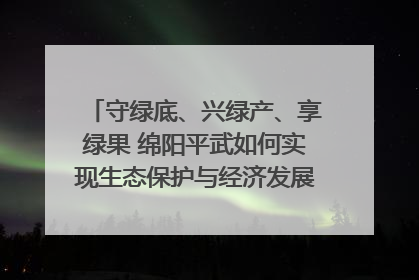 守绿底、兴绿产、享绿果 绵阳平武如何实现生态保护与经济发展双赢？｜新闻发布最前线·深一度