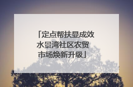 定点帮扶显成效 水景湾社区农贸市场焕新升级