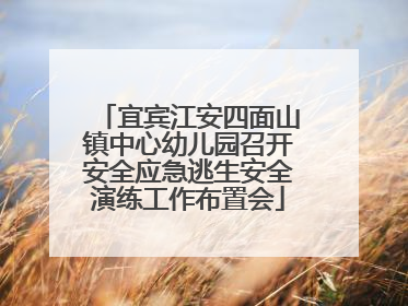 宜宾江安四面山镇中心幼儿园召开安全应急逃生安全演练工作布置会