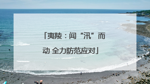 夷陵：闻“汛”而动 全力防范应对