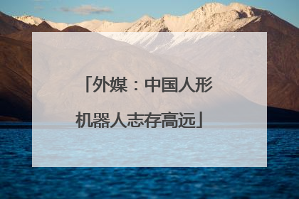外媒：中国人形机器人志存高远