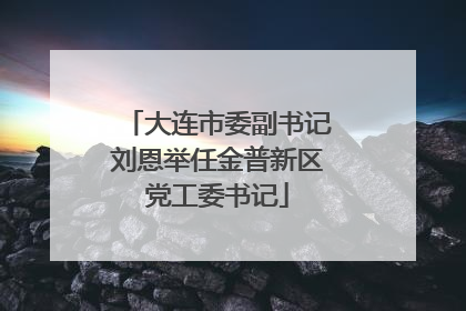 大连市委副书记刘恩举任金普新区党工委书记
