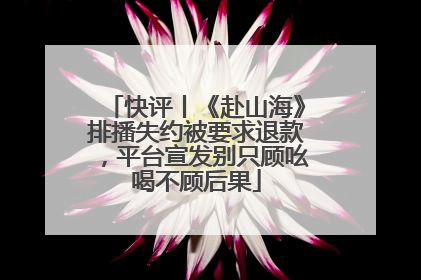 快评丨《赴山海》排播失约被要求退款，平台宣发别只顾吆喝不顾后果