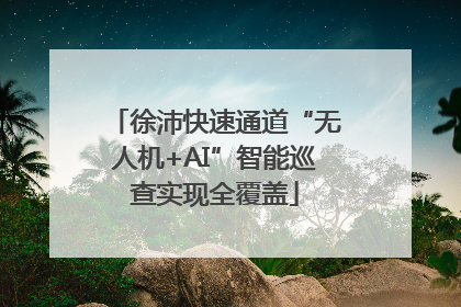 徐沛快速通道“无人机+AI”智能巡查实现全覆盖