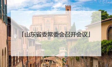 山东省委常委会召开会议
