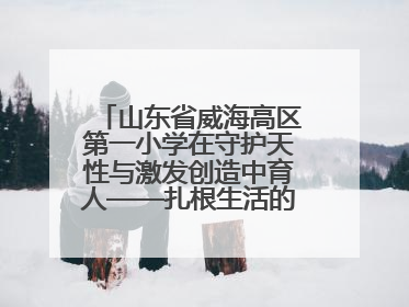 山东省威海高区第一小学在守护天性与激发创造中育人——扎根生活的科学教育更有效