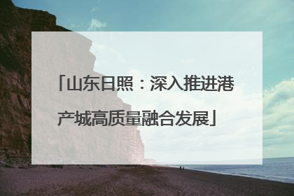 山东日照：深入推进港产城高质量融合发展