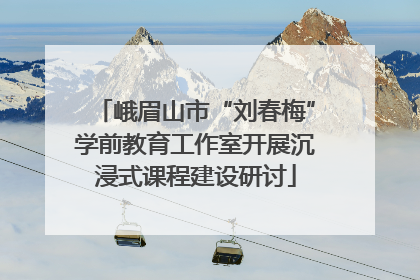 峨眉山市“刘春梅”学前教育工作室开展沉浸式课程建设研讨