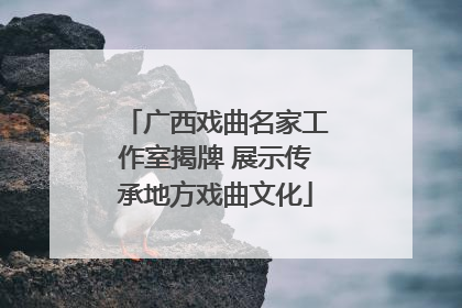 广西戏曲名家工作室揭牌 展示传承地方戏曲文化