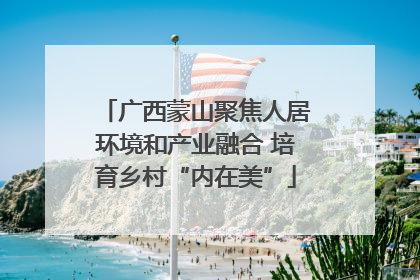 广西蒙山聚焦人居环境和产业融合 培育乡村“内在美”