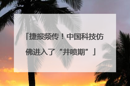 捷报频传！中国科技仿佛进入了“井喷期”