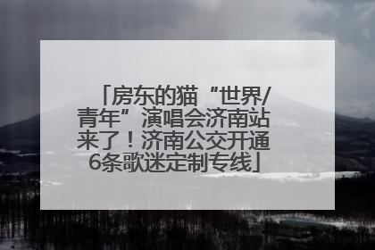 房东的猫“世界/青年”演唱会济南站来了！济南公交开通6条歌迷定制专线