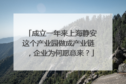 成立一年来上海静安这个产业园做成产业链，企业为何愿意来？
