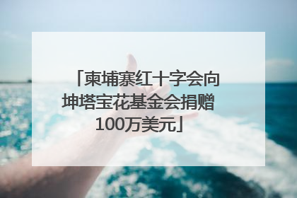 柬埔寨红十字会向坤塔宝花基金会捐赠100万美元