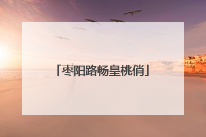 枣阳路畅皇桃俏