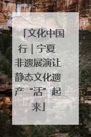文化中国行｜宁夏 非遗展演让静态文化遗产“活”起来