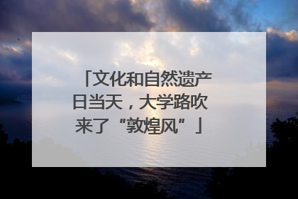 文化和自然遗产日当天，大学路吹来了“敦煌风”