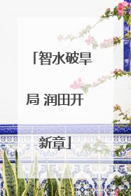 智水破旱局 润田开新章