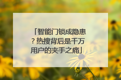 智能门锁成隐患？热搜背后是千万用户的夹手之痛