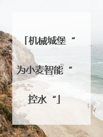 机械城堡“为小麦智能“控水“