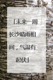 未来一周长沙晴雨相间，气温有起伏