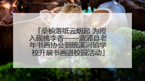桑榆落纸云烟起 为霞入砚桃李香——溆浦县老年书画协会到统溪河镇学校开展书画进校园活动