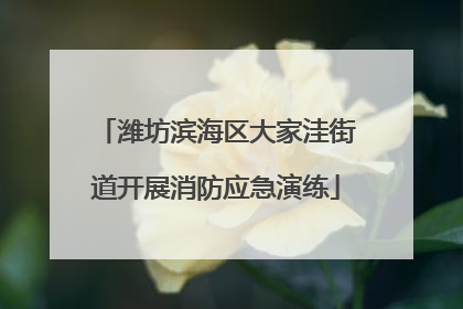 潍坊滨海区大家洼街道开展消防应急演练