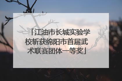 江油市长城实验学校斩获绵阳市首届武术联赛团体一等奖