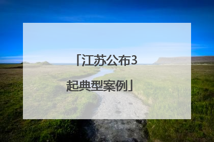 江苏公布3起典型案例
