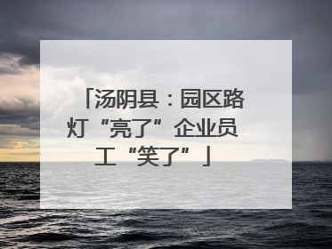 汤阴县：园区路灯“亮了”企业员工“笑了”
