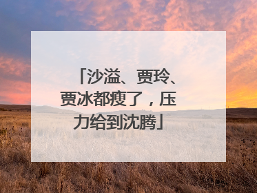 沙溢、贾玲、贾冰都瘦了，压力给到沈腾