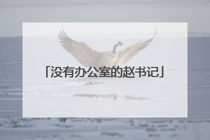 没有办公室的赵书记