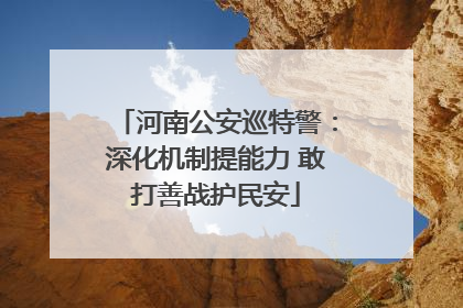 河南公安巡特警：深化机制提能力 敢打善战护民安