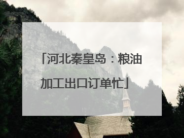 河北秦皇岛：粮油加工出口订单忙