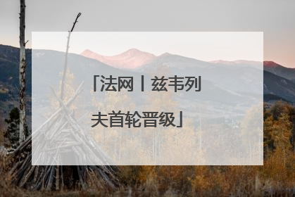 法网丨兹韦列夫首轮晋级