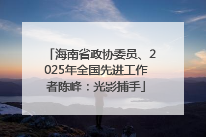 海南省政协委员、2025年全国先进工作者陈峰：光影捕手