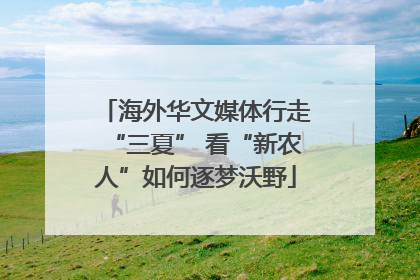海外华文媒体行走“三夏” 看“新农人”如何逐梦沃野
