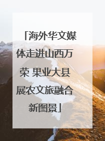 海外华文媒体走进山西万荣 果业大县展农文旅融合新图景