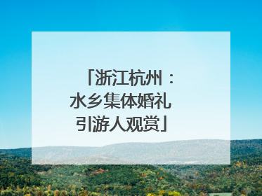 浙江杭州：水乡集体婚礼引游人观赏