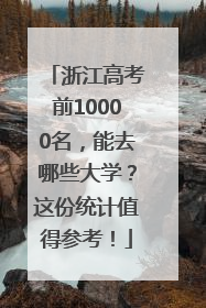 浙江高考前10000名，能去哪些大学？这份统计值得参考！