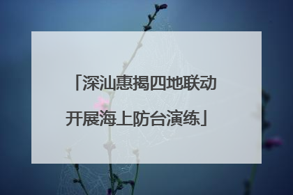 深汕惠揭四地联动开展海上防台演练