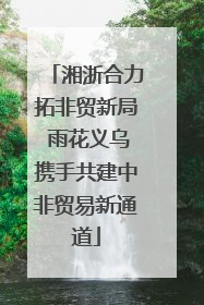湘浙合力拓非贸新局 雨花义乌携手共建中非贸易新通道
