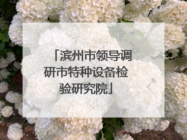 滨州市领导调研市特种设备检验研究院