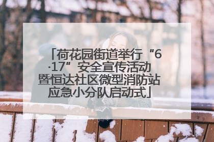 荷花园街道举行“6·17”安全宣传活动暨恒达社区微型消防站应急小分队启动式