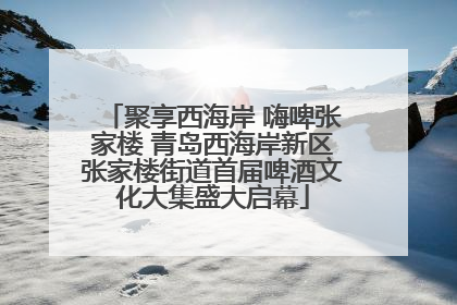 聚享西海岸 嗨啤张家楼 青岛西海岸新区张家楼街道首届啤酒文化大集盛大启幕